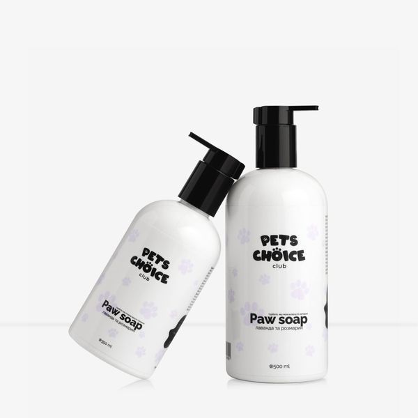 Мило для лап з ароматом лаванда та розмарин | NATURAL PAW SOAP Pets Choice Club (350 мл) 1571 фото