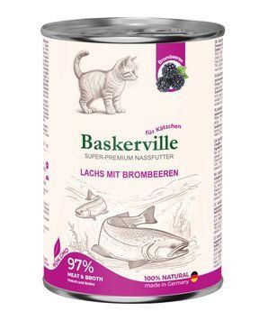 Вологий корм для кошенят Baskerville Лосось з ожиною (400 г) 1704 фото