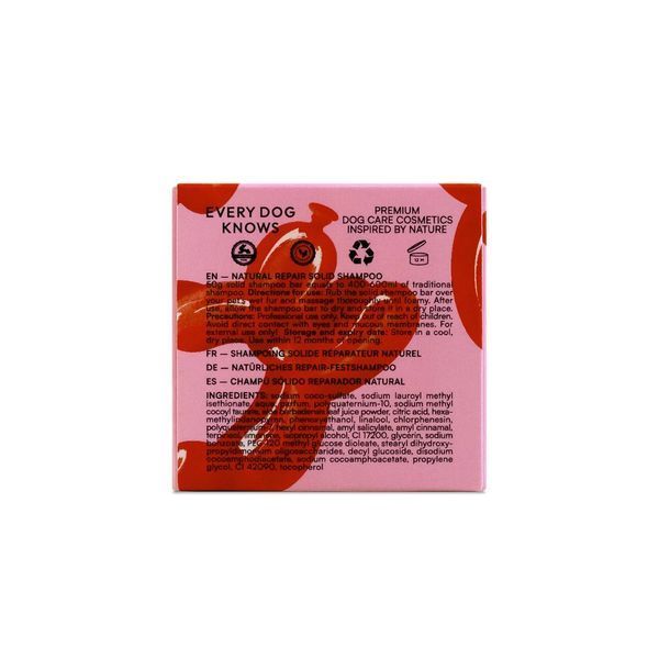 Твердий відновлюючий шампунь для собак - NATURAL REPAIR SOLID SHAMPOO Every Dog Knows (50 г) 1533 фото