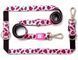 Max & Molly Multi-Function Leash Leopard Pink - Багатофункціональний рожевий повідець з леопардовим принтом (XS) 476 фото