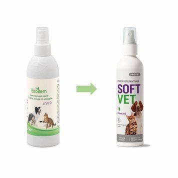 Спрей Provet SOFTVET репелентний для котів та собак (250 мл) 462 фото