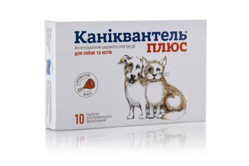 Каніквантель Плюс таблетки &ndash; антигельмінтик широкого спетру дії (10 табл / уп) 360 фото