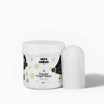 Делікатні серветки для очищення вух собаки | EAR CARE WIPES Pets Choice Club 1543 фото
