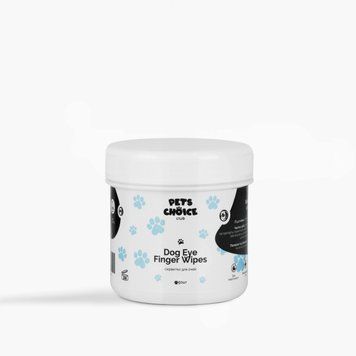 Делікатні серветки для очищення зони навколо очей собаки | EYE CARE WIPES Pets Choice Club 1544 фото