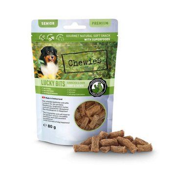 Натуральні ласощі з м'яса Кролика та Курки Chewies Lucky Bits для дорослих і літніх собак 1273 фото