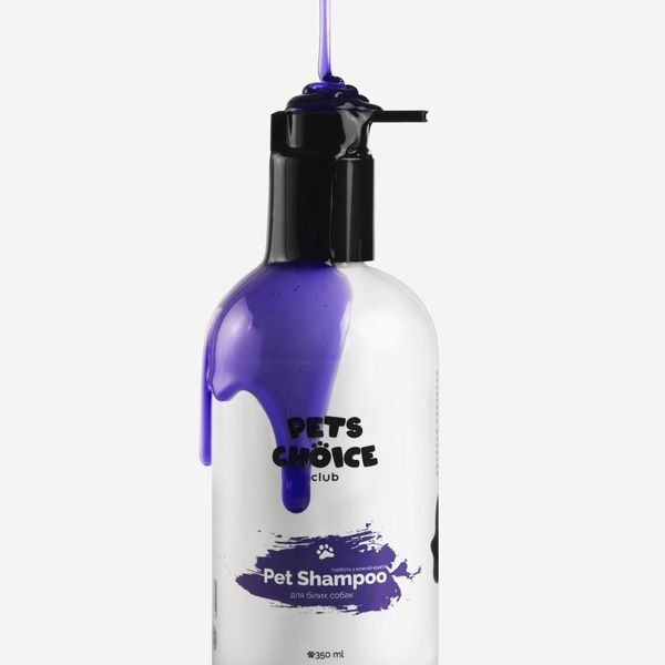 Шампунь для білої та світлої шерсті собаки | COTTON WHITE SHAMPOO Pets Choice Club (350 мл) 1562 фото