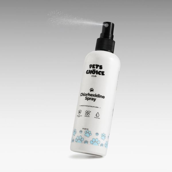 Антибактеріальний спрей з Хлоргексидином | DERMA CARE SPRAY Pets Choice Club (150 мл) 1547 фото