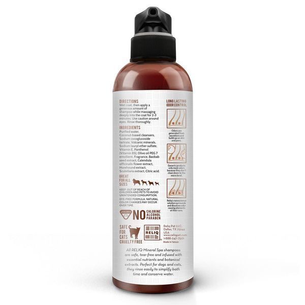 Шампунь для собак з олією сандалу - RELIQ Mineral Spa Sandalwood Shampoo (500 мл) 1337 фото