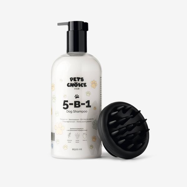 Масажна щітка для купання собак | BATH MASSAGE BRUSH Pets Choice Club 1550 фото