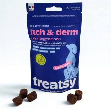 Функціональні смаколики для собак Treatsy Daily Defence Itch & Derm Для здорової шкіри та проти свербежу (30 шт) 728 фото