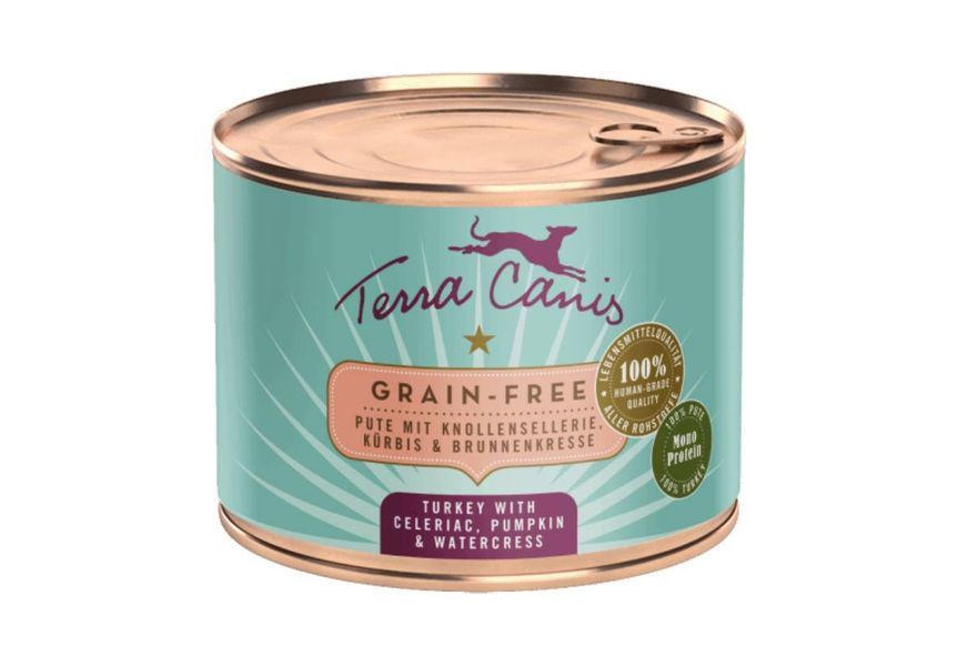Вологий корм для собак Індичка з гарбузом та селерою Grain Free Terracanis (200 г) 892 фото