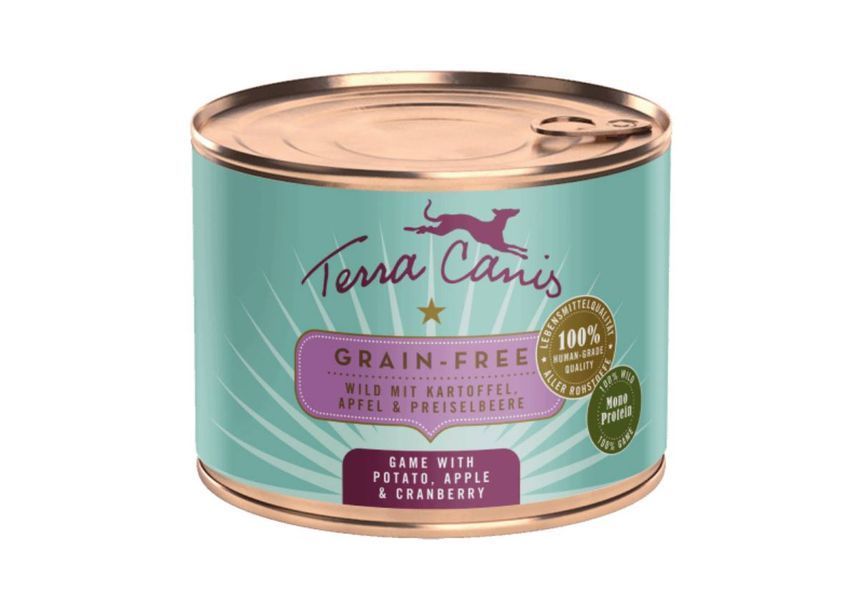 Вологий корм для собак Диким олень з картоплею, яблуком та журавлиною Grain Free Terracanis (200 г) 894 фото