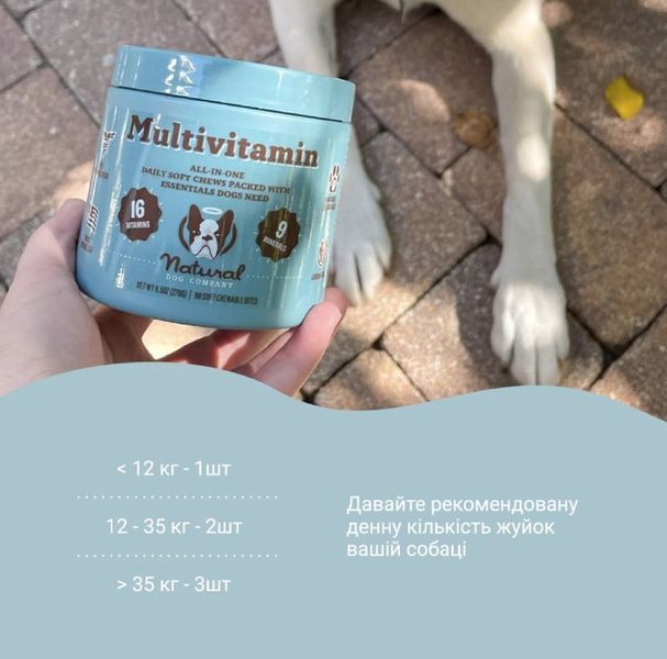 Мультивітамінний комплекс Multivitamin Natural Dog Company 589 фото
