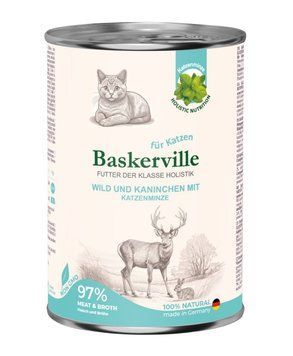 Вологий корм для котів Baskerville Оленина з кроликом та котячою м&rsquo;ятою (200 г) 1701 фото
